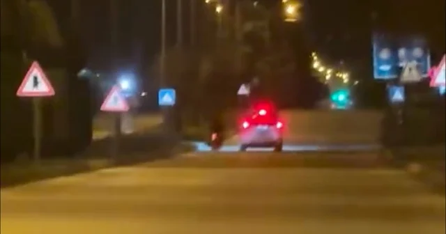Bolu da polisten kaçan plakasız motosikletlinin yakalanma anı kamerada Bolu Haberleri