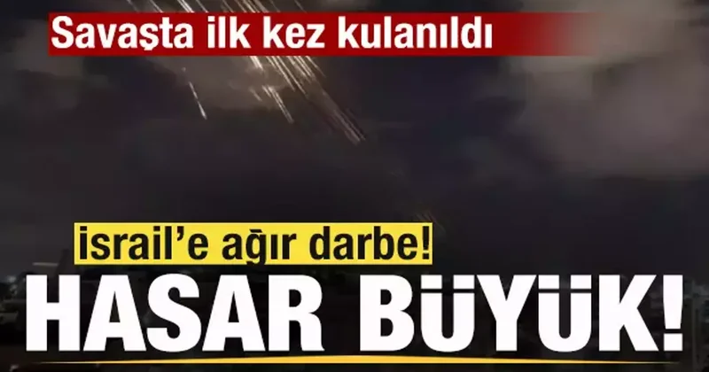 Savaşta ilk kez kullanıldı! İsrail e ağır darbe! Hasar büyük