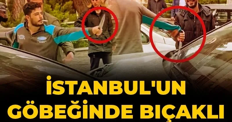 İstanbul un göbeğinde bıçaklı maganda dehşeti! Trafikte ölüm tehditleri savurdu
