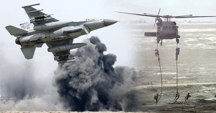 Konya da nefes kesen anlar! F 16 lar hedefleri tam isabetle vurdu, kurtarma timi indi... Anadolu Ankası Tatbikatı nda gerçeği aratmayan görüntüler