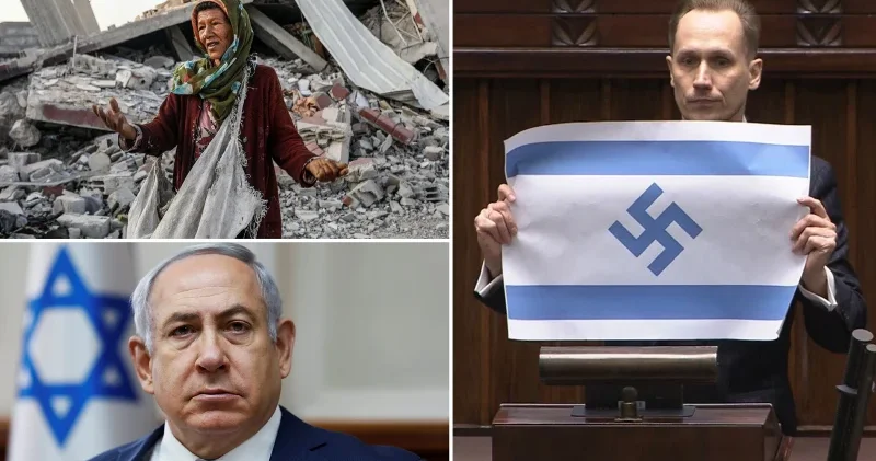 Polonya da İsrail e Nazi sembollü tepki: Büyük bir acımasızlıkla soykırım yapıyor Dünya Haberleri