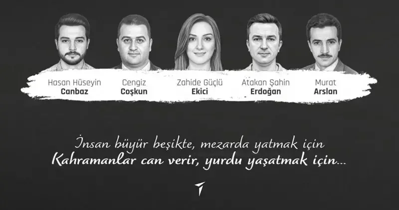 TUSAŞ tan Şehitler Haftası paylaşımı