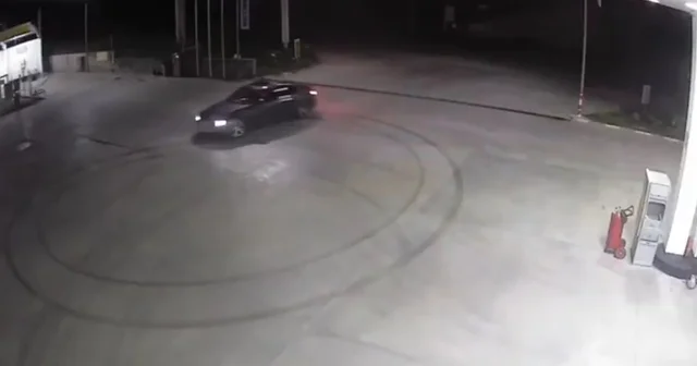 Akaryakıt istasyonunda aracı ile drift atan sürücüye 140 bin lira ceza Bursa Haberleri