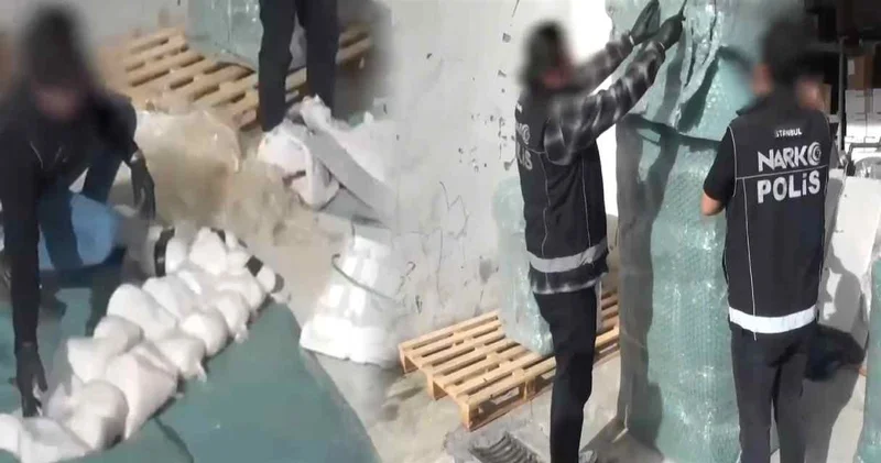 Esenyurt ta kargo firmasına baskın: Buzdolabından kilo kilo uyuşturucu çıktı!