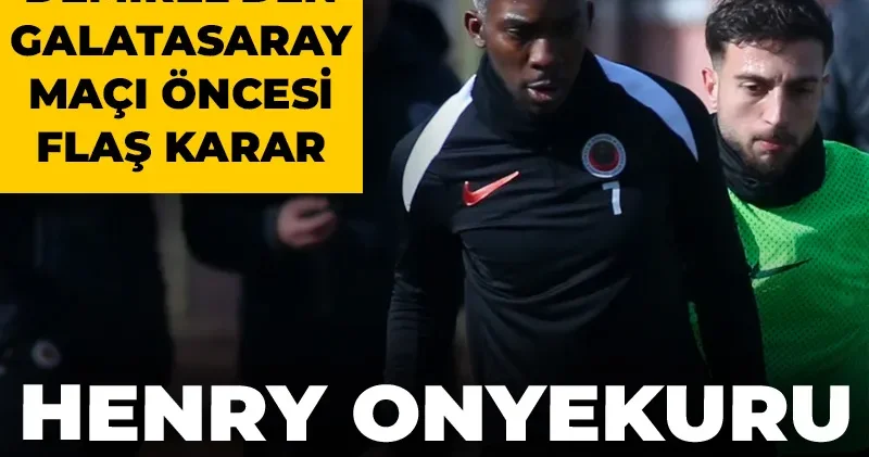 Volkan Demirel Galatasaray maçı öncesi Onyekuru yu kadro dışı bıraktı