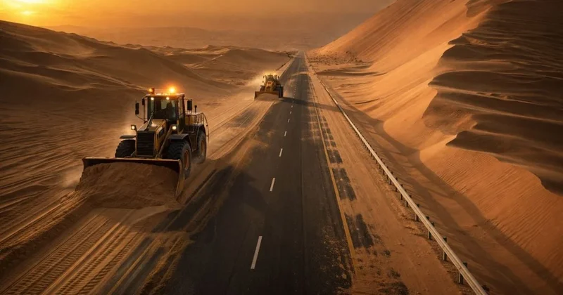 Kumlar yolu yutmasın diye her gün aynı mücadeleyi veriyorlar Sözcü Gazetesi