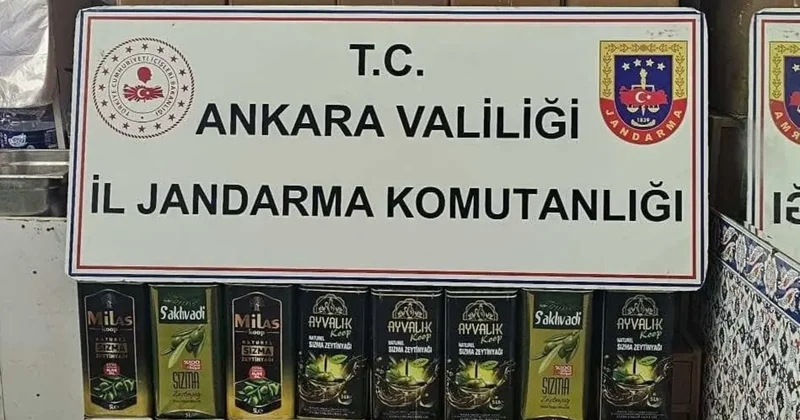 Ankara’da bir buçuk ton kaçak zeytinyağı ele geçirildi
