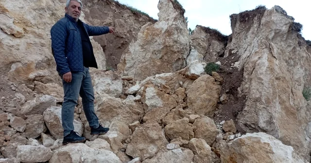 Tokat ta köy girişindeki heyelan korkuttu Tokat Haberleri