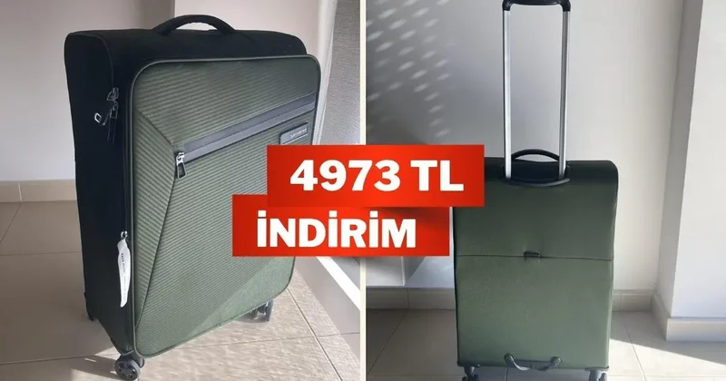 Hafif ve geniş tasarım: Samsonite valizde 4973 TL indirim var