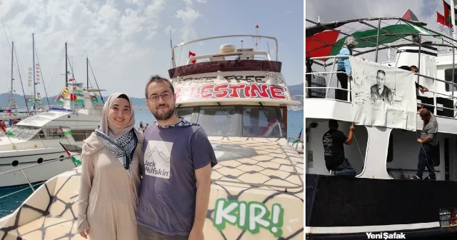 Sumud Filosu’na gönüllü çocuk doktoru olarak katılan çift: Başvuruyu Kabe’nin karşısında dualarla yapmıştık VİDEO İZLE