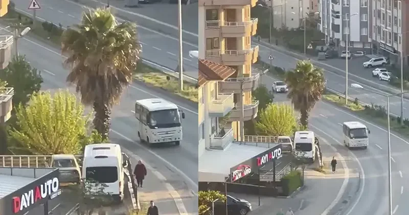 Trafikte geri geri giden minibüsün sürücüsüne 20 bin TL ceza