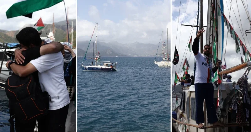 Sumud Filosu 54 adet tekne ve 500’den fazla katılımcısı ile Marmaris’ten Akdeniz’e açıldı Ortadoğu Haberleri