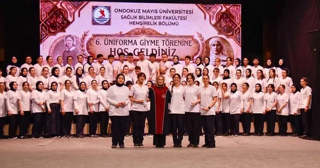 OMÜ de hemşirelik bölümü öğrencileri için üniforma giyme töreni düzenlendi Samsun Haberleri