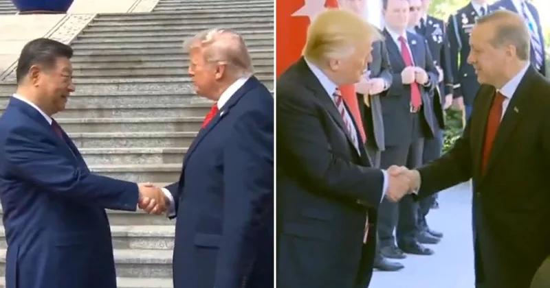 Trump güç tokalaşması Şi ye yenildi! Akıllara Erdoğan geldi