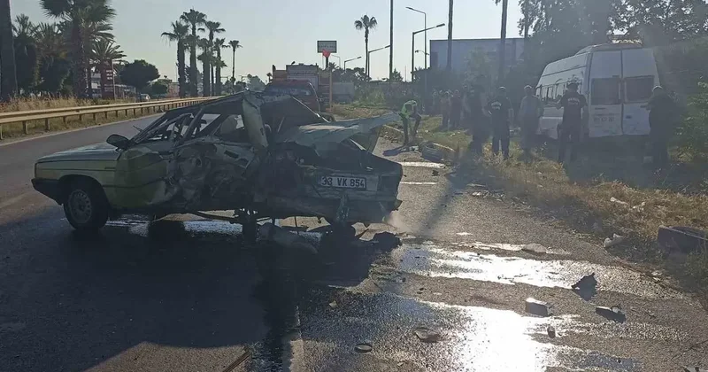 Otomobil araçlara çarptı 1 kişi öldü