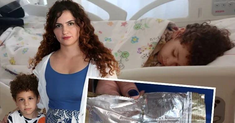 Kek paketinin içinden çıktı, küçük çocuk bilmeden yiyince ölümden döndü!