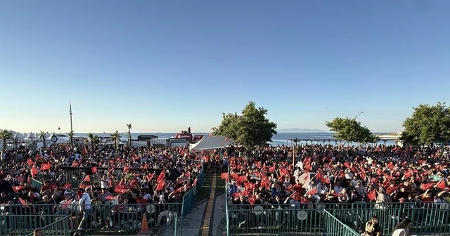 Tekirdağ ve Edirne de milli maç, dev ekranlardan izlendi Tekirdağ Haberleri
