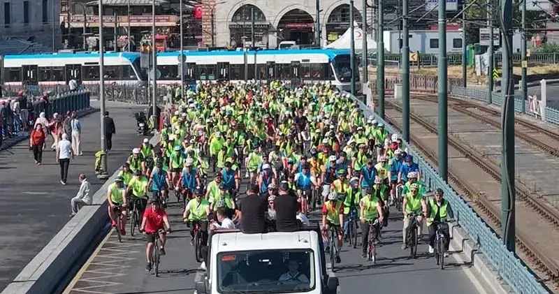 Milli maçın ardından Tarihi Yarımada da pedal çevirdiler