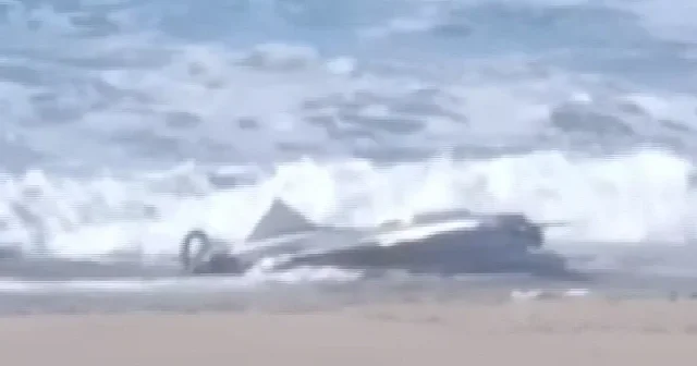 Karadeniz sahiline SİHA alarmı: Mühimmat yüklü araç böyle görüntülendi VİDEO İZLE