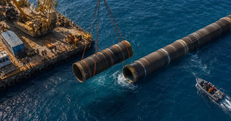 Dev boru hattı suyun altına yerleştirildi: Deniz suyundan günde 84 milyon litre içme suyu üretilecek Sözcü Gazetesi