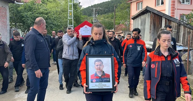 AFAD personeli Ömer Faruk Özkan son yolculuğuna uğurlandı