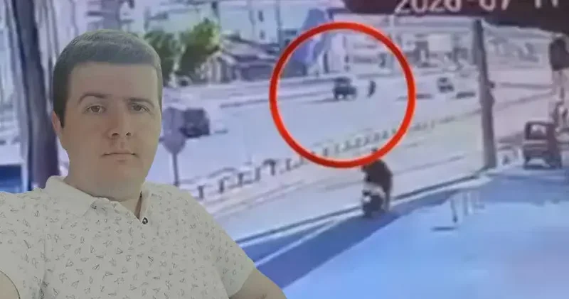 Motosiklet sürücüsünün öldüğü kazanın görüntüleri ortaya çıktı
