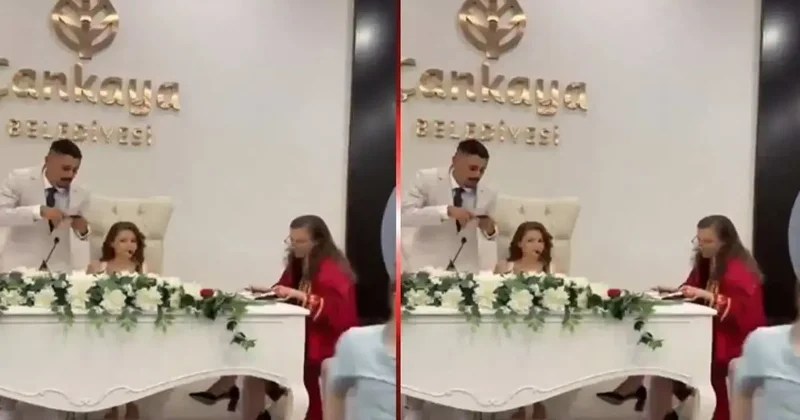 Nikah masasında beklenmedik an! Damat bir anda kendini yerde buldu