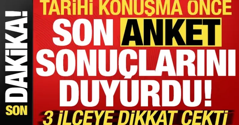Son dakika haberi: Abdullah Özdemir, tarihi konuşma öncesi son anket sonuçlarını açıkladı!