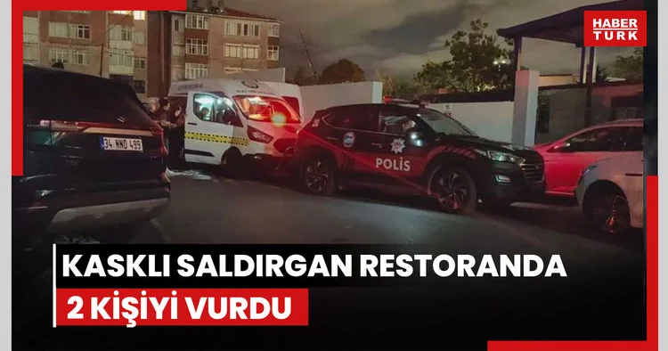 Kasklı saldırgan restoranda 2 kişiyi vurdu