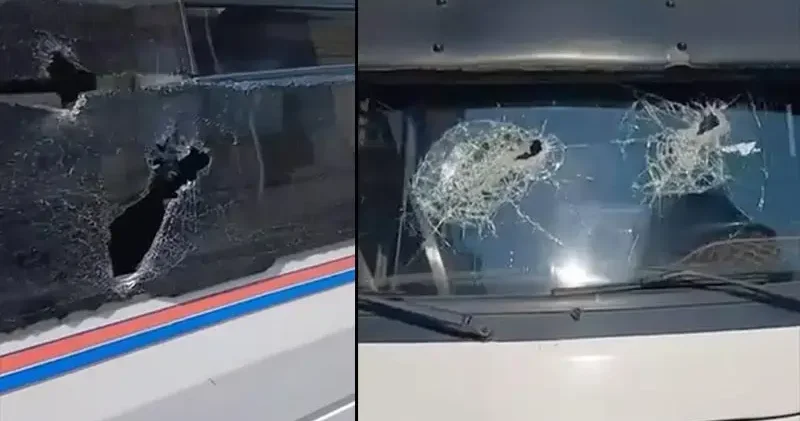 Tartıştığı dolmuş şoförünü darbedip, aracının camlarını sopayla kırdı