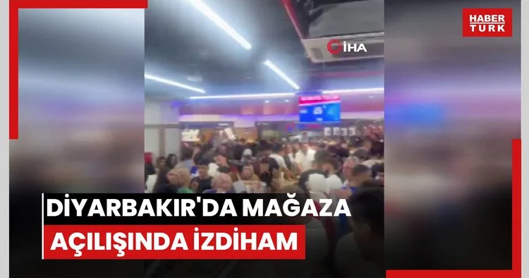 Diyarbakır da mağaza açılışında izdiham