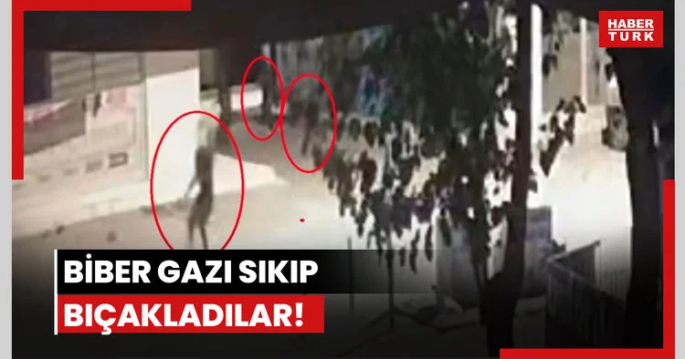 Biber gazı sıkıp bıçakladılar! Kayseri’deki saldırı kamerada