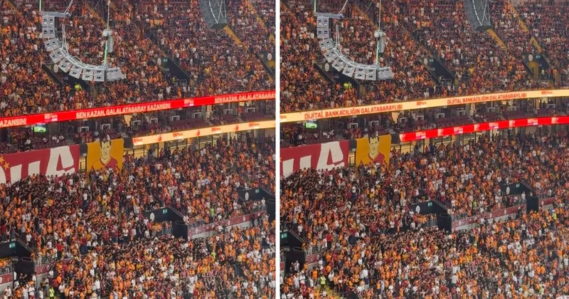 RAMS Park ta tek ses! Galatasaray tribünlerinden Mustafa Kemal in askerleriyiz tezahüratı