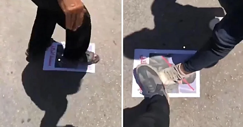Suriye de protestolar alevleniyor! Şara nın fotoğrafını ezdiler