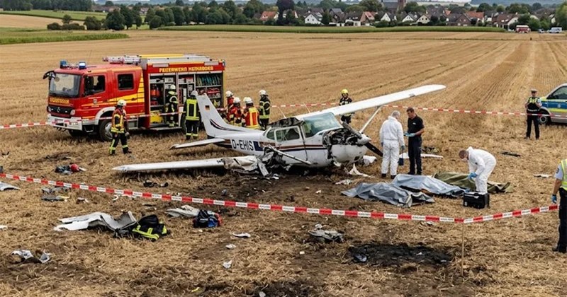 Almanya da Cessna tipi uçak düştü: Ölüler var Sözcü Gazetesi