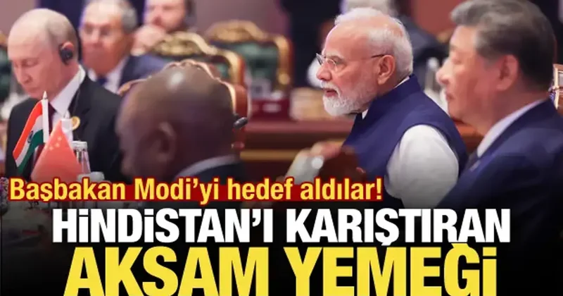 Hindistan da dünya liderlerine sunulan akşam yemeği ortalığı karıştırdı