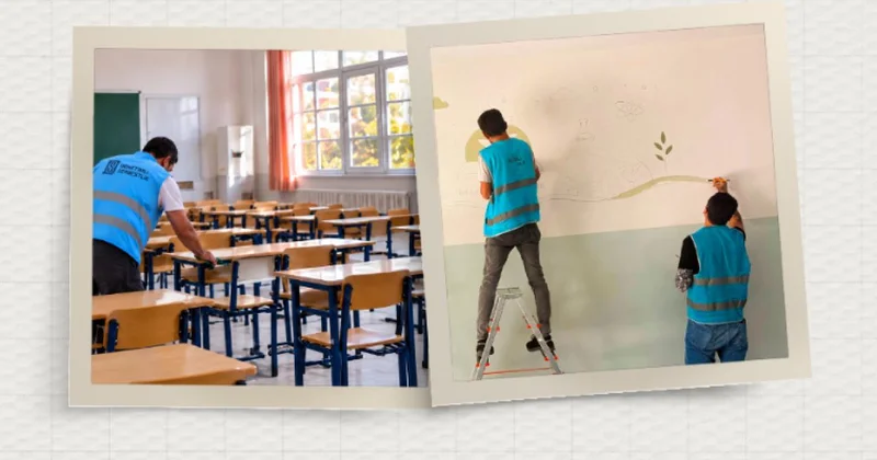 Yükümlüler, 2 bin 779 okulu eğitim öğretim yılına hazırladı