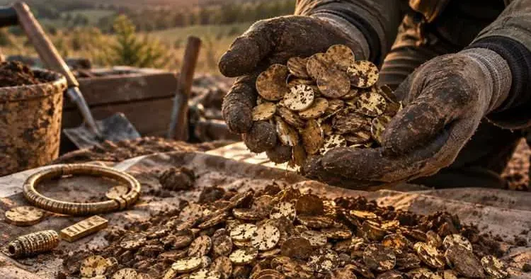 Metal dedektörüyle arıyordu! Yerin altından binlerce adet çıkarıldı