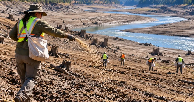 Sular çekilince dev operasyon başladı: 17 milyar tohumu toprağa saçmaya başladılar Sözcü Gazetesi