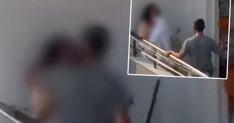 SON DAKİKA HABERİ: Vicdan kanatan görüntü... Balkonda kadına sopalı şiddet Adana haberleri Son dakika haberleri