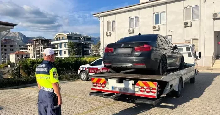 Alanya da drift atan sürücüye 92 bin TL ceza