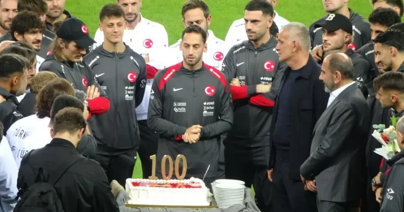 Milli yıldıza Gürcistan maçı öncesi 100. maç sürprizi