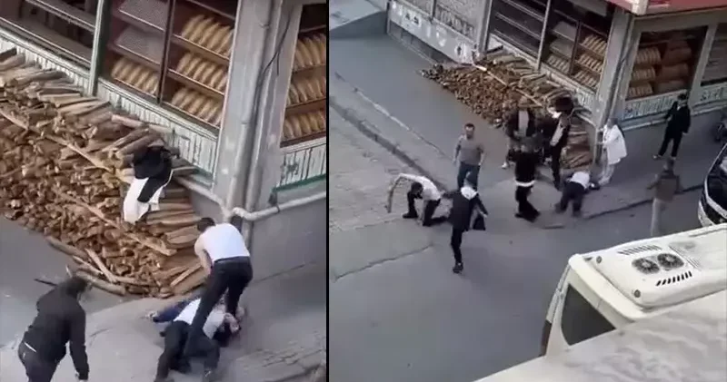 Küçükçekmece de iki grubun odunlu bıçaklı kavgası kamerada: 5 yaralı