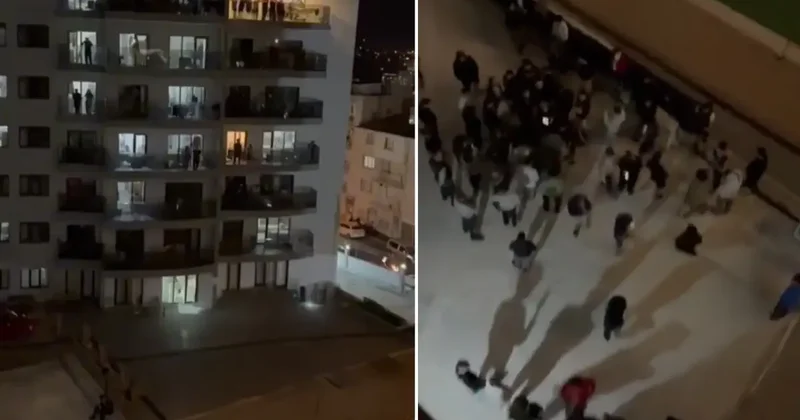 KYK yurdunda kalan öğrenciler, yaşanan su kesintisini uluyarak protesto etti