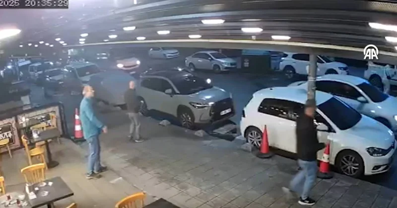 Fırından çıkan yayaya çarpıp kaçtı: O anlar kamerada