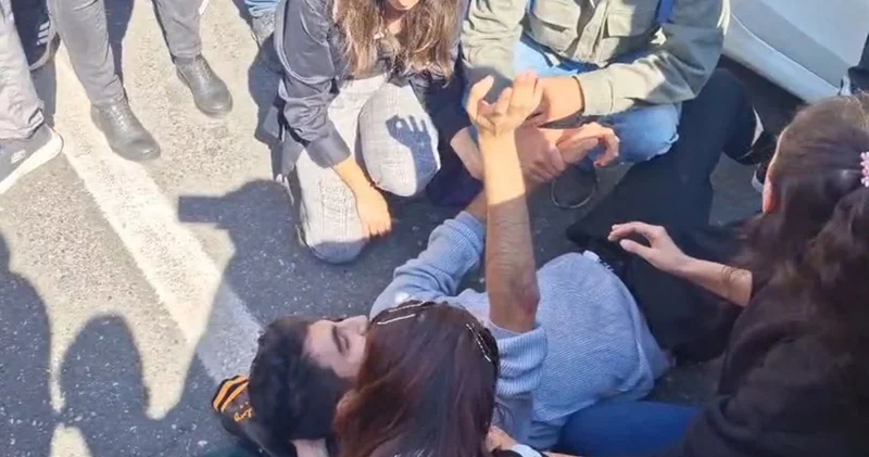 Rojin Kabaiş yürüyüşünde öğrenciye araba çarptı