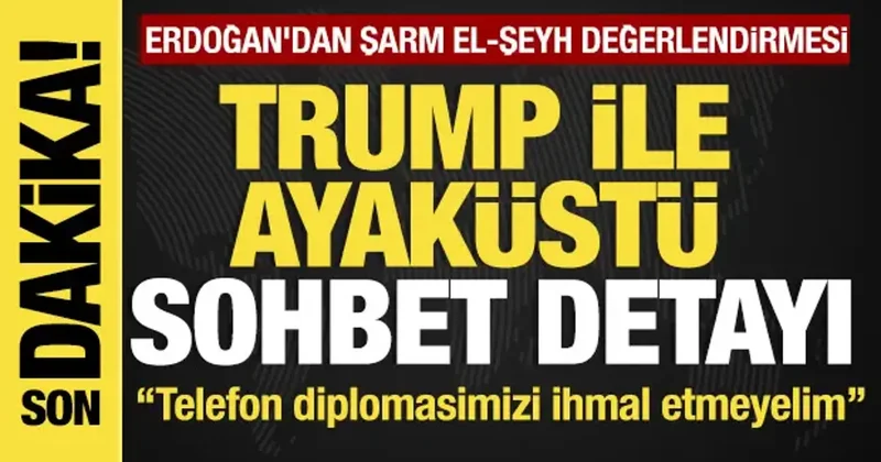 Erdoğan dan önemli açıklamalar... Trump ile ayaküstü sohbette dikkat çeken detay