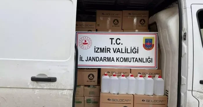 İzmir de sahte alkol baskını: Piyasa değeri 1.3 milyon TL