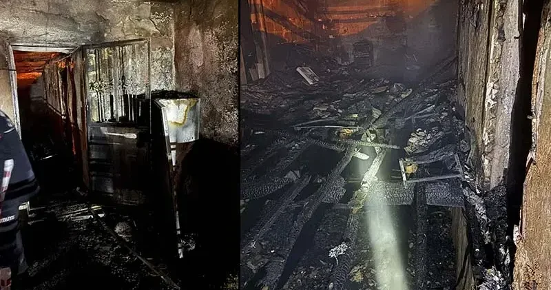 Evde çıkan yangında ölen anne ve oğlunun ardından baba da kurtarılamadı