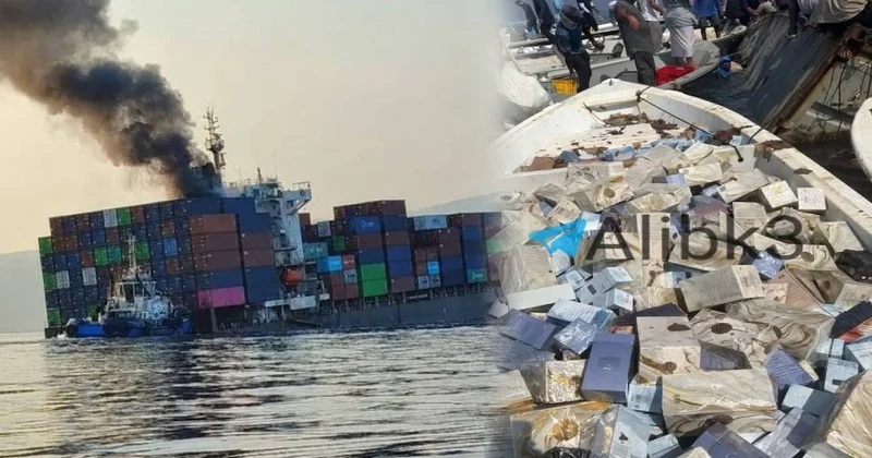 Yüzbinlerce siparişi taşıyan gemi battı: Kayıklarla paketleri yağmalıyorlar Sözcü Gazetesi